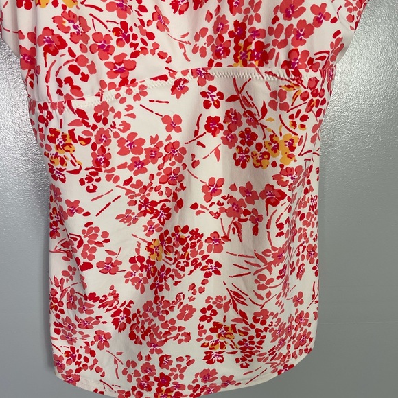 Lands’ End Coral floral tankini size 10 - Picture 3 of 9
